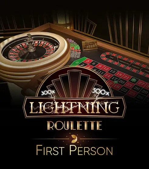 Official Live Dealer logo: First Person Lightning Roulette by Evolution at Wikiluck